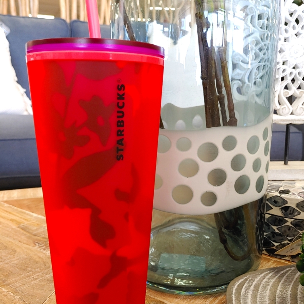 Starbucks 2022 Spring Floral Soft Touch Cup NWT